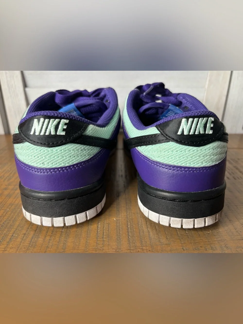 Nike Dunk Low By You Custom Purple Black Mint Green Sneakers Women’s Size 5.5